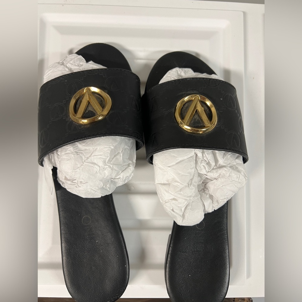 Valentino Carrie Logo Open Toe Sandals